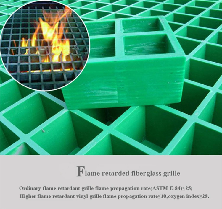 China Supplier Fiberglass Reinforced Grating Smooth Concave Gritted 38mm FRP Moulded Walkway Grating for Construction